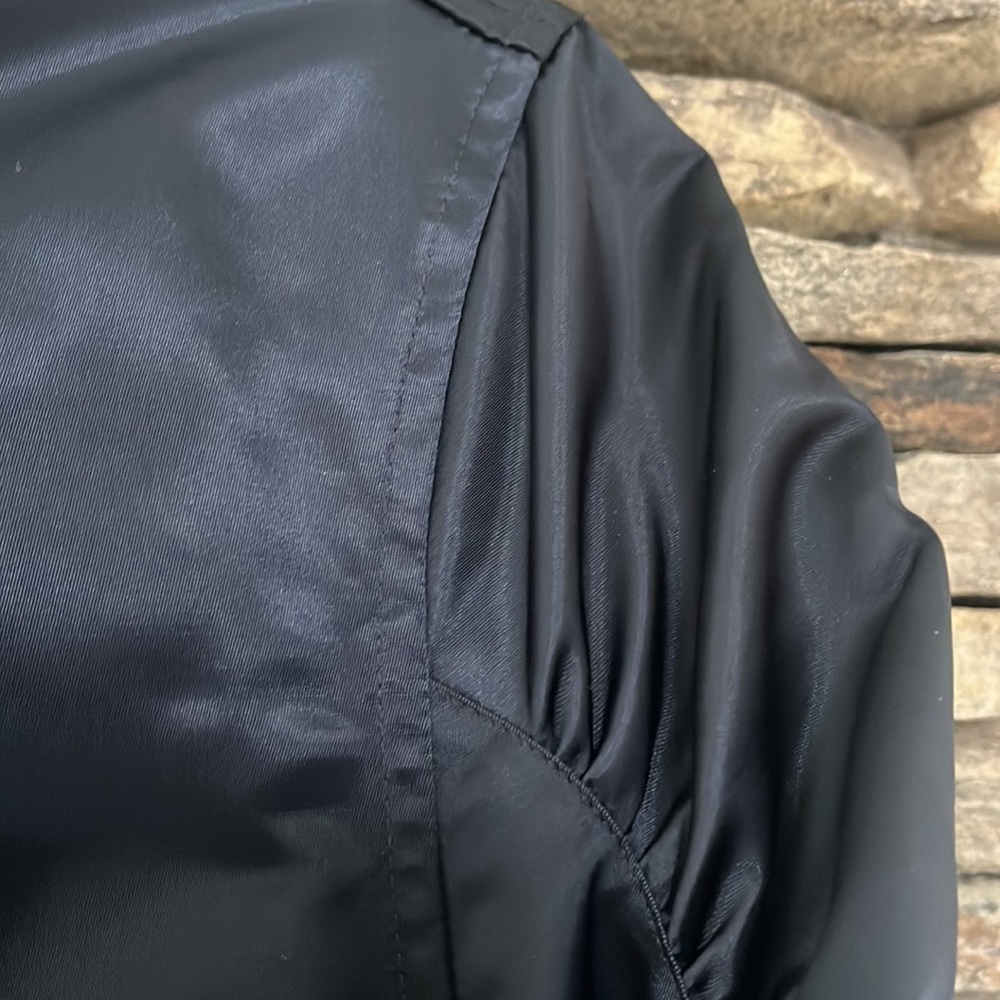 Tibi Navy Satin Bomber Jacket - Picture 4 of 7